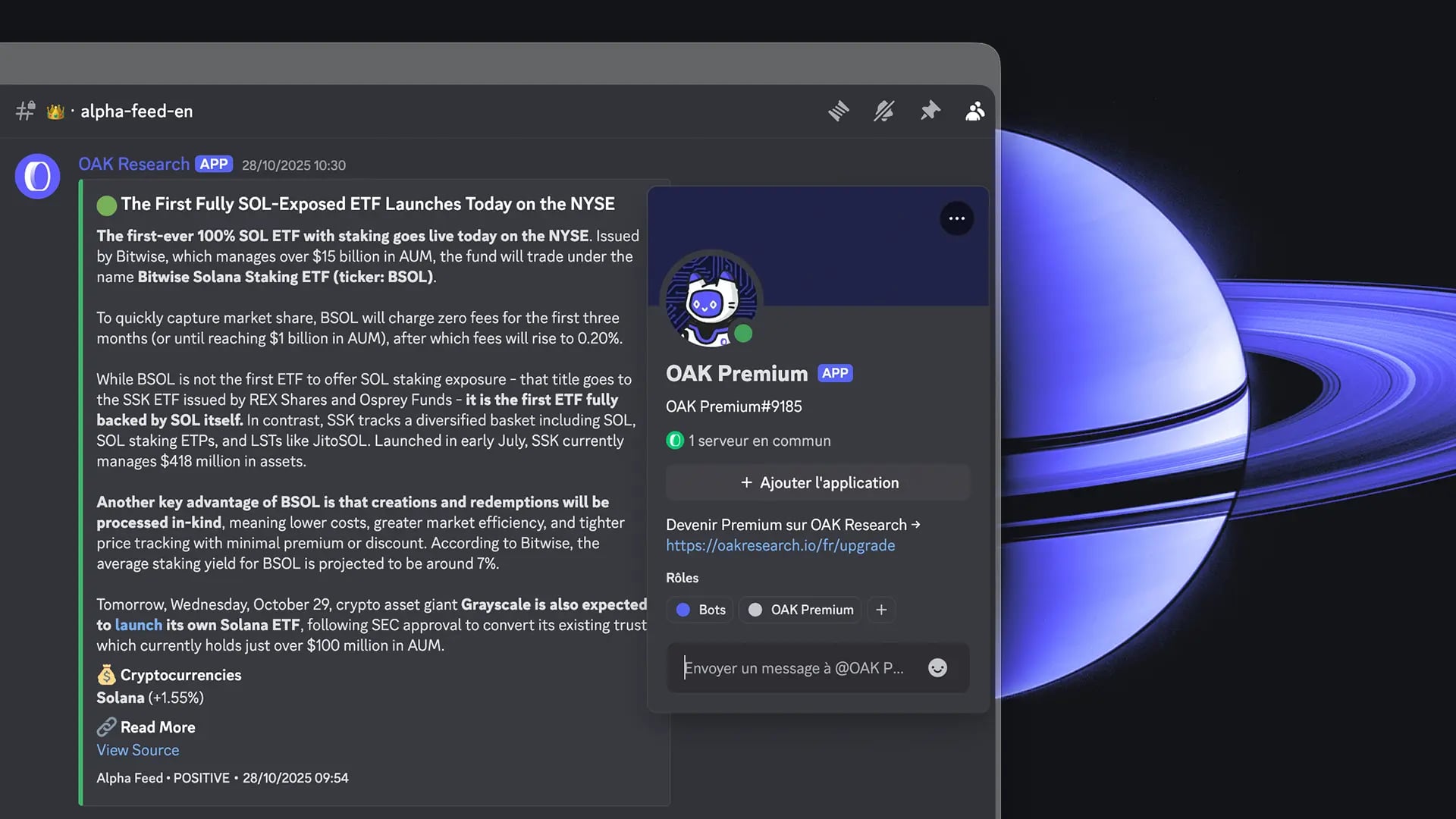 Alpha Feed Discord bot