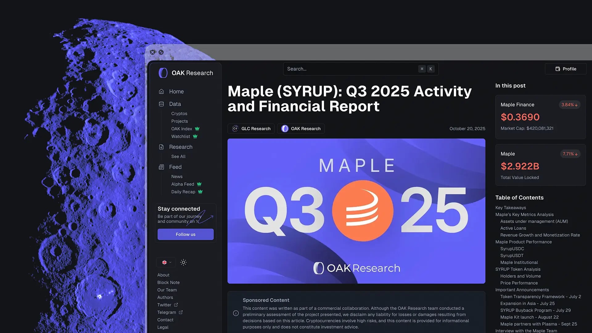 Professional analysis & research